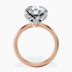 14kt Rose Gold Mabel Petal Solitaire Lab Diamond Ring side right image one
