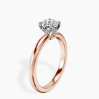 14kt Rose Gold Mabel Petal Solitaire Lab Diamond Ring standing product image one