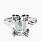 18kt White Gold Mabel Petal Solitaire Lab Diamond Ring front image