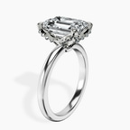 18kt White Gold Mabel Petal Solitaire Lab Diamond Ring standing product image one