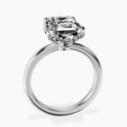 18kt White Gold Mabel Petal Solitaire Lab Diamond Ring side right image one