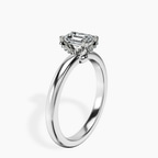 Platinum Mabel Petal Solitaire Lab Diamond Ring standing product image one