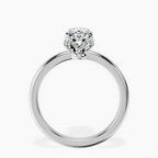 18kt White Gold Mabel Petal Solitaire Lab Diamond Ring side right image one