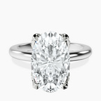 18kt White Gold Mabel Petal Solitaire Lab Diamond Ring front image