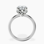 18kt White Gold Mabel Petal Solitaire Lab Diamond Ring side right image one