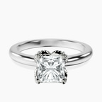 18kt White Gold Mabel Petal Solitaire Lab Diamond Ring front image