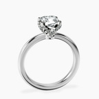 18kt White Gold Mabel Petal Solitaire Lab Diamond Ring side right image one
