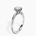 Platinum Mabel Petal Solitaire Lab Diamond Ring standing product image one
