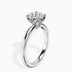 Platinum Mabel Petal Solitaire Lab Diamond Ring standing product image one