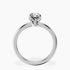 14kt White Gold Mabel Petal Solitaire Lab Diamond Ring side right image one