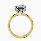 10kt Yellow Gold Mabel Petal Solitaire Lab Diamond Ring side right image one