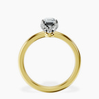 18kt Yellow Gold Mabel Petal Solitaire Lab Diamond Ring side right image one