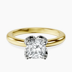 18kt Yellow Gold Mabel Petal Solitaire Lab Diamond Ring front image