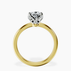 18kt Yellow Gold Mabel Petal Solitaire Lab Diamond Ring side right image one