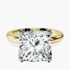 18kt Yellow Gold Mabel Petal Solitaire Lab Diamond Ring front image