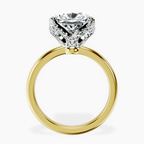 18kt Yellow Gold Mabel Petal Solitaire Lab Diamond Ring side right image one