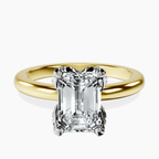 18ct Yellow Gold Mabel Petal Solitaire Lab Diamond Ring front image