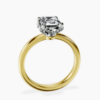 18ct Yellow Gold Mabel Petal Solitaire Lab Diamond Ring side right image one