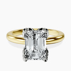 10kt Yellow Gold Mabel Petal Solitaire Lab Diamond Ring front image