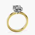 10kt Yellow Gold Mabel Petal Solitaire Lab Diamond Ring side right image one