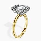 18kt Yellow Gold Mabel Petal Solitaire Lab Diamond Ring standing product image one