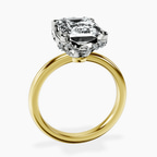 18kt Yellow Gold Mabel Petal Solitaire Lab Diamond Ring side right image one