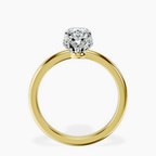 10kt Yellow Gold Mabel Petal Solitaire Lab Diamond Ring side right image one
