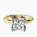 18ct Yellow Gold Mabel Petal Solitaire Lab Diamond Ring front image