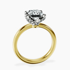 18ct Yellow Gold Mabel Petal Solitaire Lab Diamond Ring side right image one