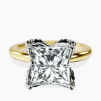 10kt Yellow Gold Mabel Petal Solitaire Lab Diamond Ring front image
