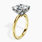 10kt Yellow Gold Mabel Petal Solitaire Lab Diamond Ring standing product image one