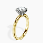 10kt Yellow Gold Mabel Petal Solitaire Lab Diamond Ring standing product image one
