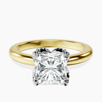 18ct Yellow Gold Mabel Petal Solitaire Lab Diamond Ring front image