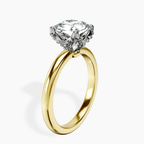 18ct Yellow Gold Mabel Petal Solitaire Lab Diamond Ring standing product image one