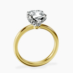 18ct Yellow Gold Mabel Petal Solitaire Lab Diamond Ring side right image one