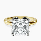 10kt Yellow Gold Mabel Petal Solitaire Lab Diamond Ring front image