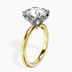 10kt Yellow Gold Mabel Petal Solitaire Lab Diamond Ring standing product image one