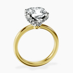 10kt Yellow Gold Mabel Petal Solitaire Lab Diamond Ring side right image one
