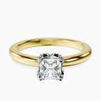 18kt Yellow Gold Mabel Petal Solitaire Lab Diamond Ring front image