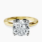 10kt Yellow Gold Mabel Petal Solitaire Lab Diamond Ring front image