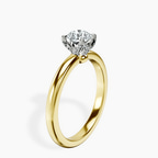 10kt Yellow Gold Mabel Petal Solitaire Lab Diamond Ring standing product image one