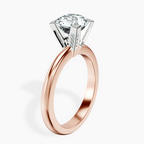 18ct Rose Gold Cordelia Knife Edge Solitaire Lab Diamond Ring standing product image one