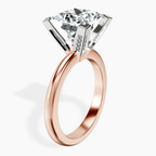 14kt Rose Gold Cordelia Knife Edge Solitaire Lab Diamond Ring standing product image one
