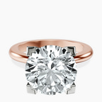 14kt Rose Gold Cordelia Knife Edge Solitaire Lab Diamond Ring front image