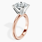 14kt Rose Gold Cordelia Knife Edge Solitaire Lab Diamond Ring standing product image one