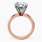 14kt Rose Gold Cordelia Knife Edge Solitaire Lab Diamond Ring side right image one