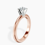 18kt Rose Gold Cordelia Knife Edge Solitaire Lab Diamond Ring standing product image one