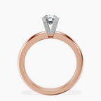 18kt Rose Gold Cordelia Knife Edge Solitaire Lab Diamond Ring side right image one