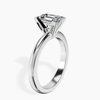 1.09 ct. emerald Cordelia Solitaire Ring in 18kt white gold standing product image one