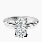 Platinum Cordelia Knife Edge Solitaire Lab Diamond Ring front image